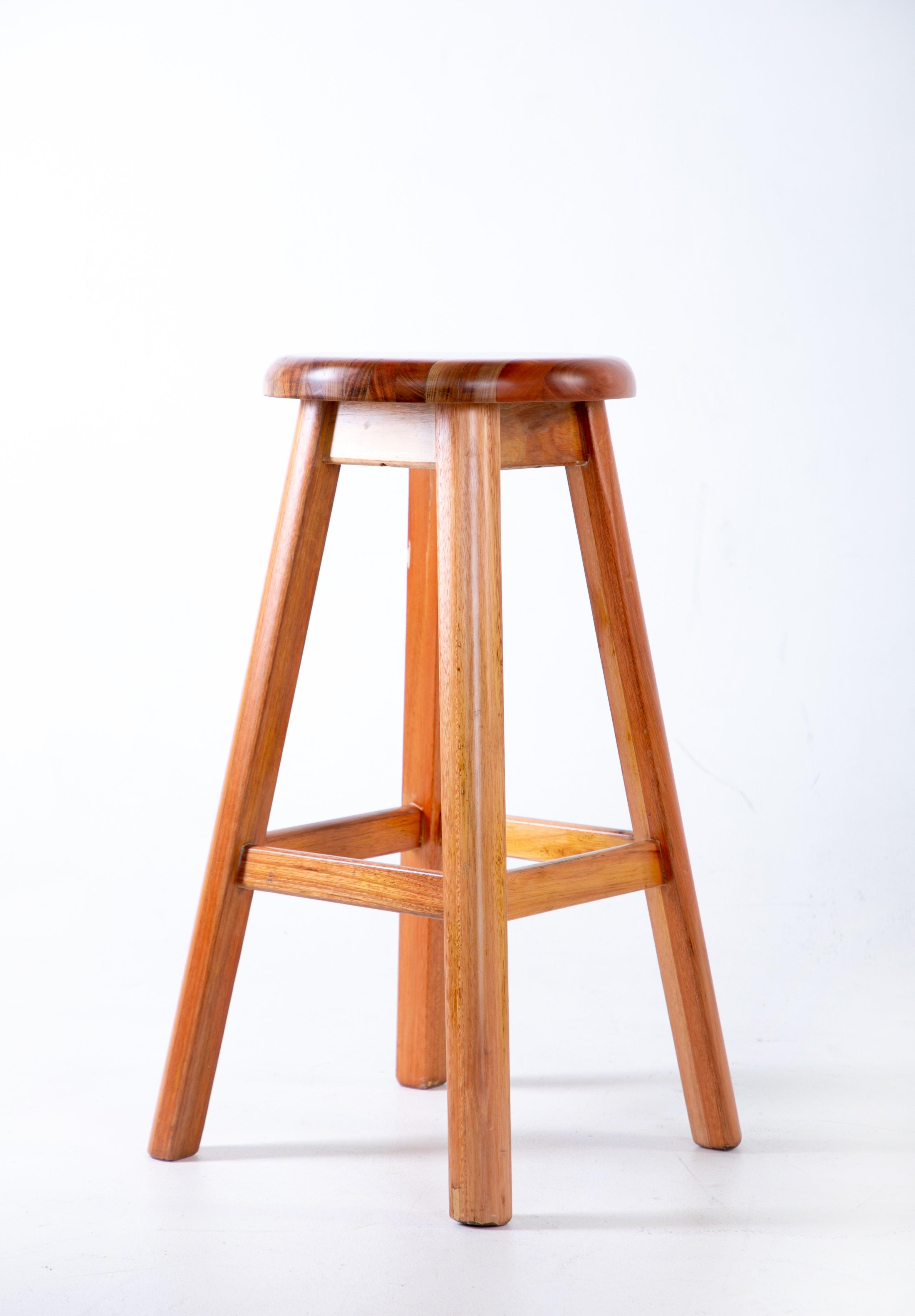 MerantiTrove Wooden Bar Stool - HomeAfford