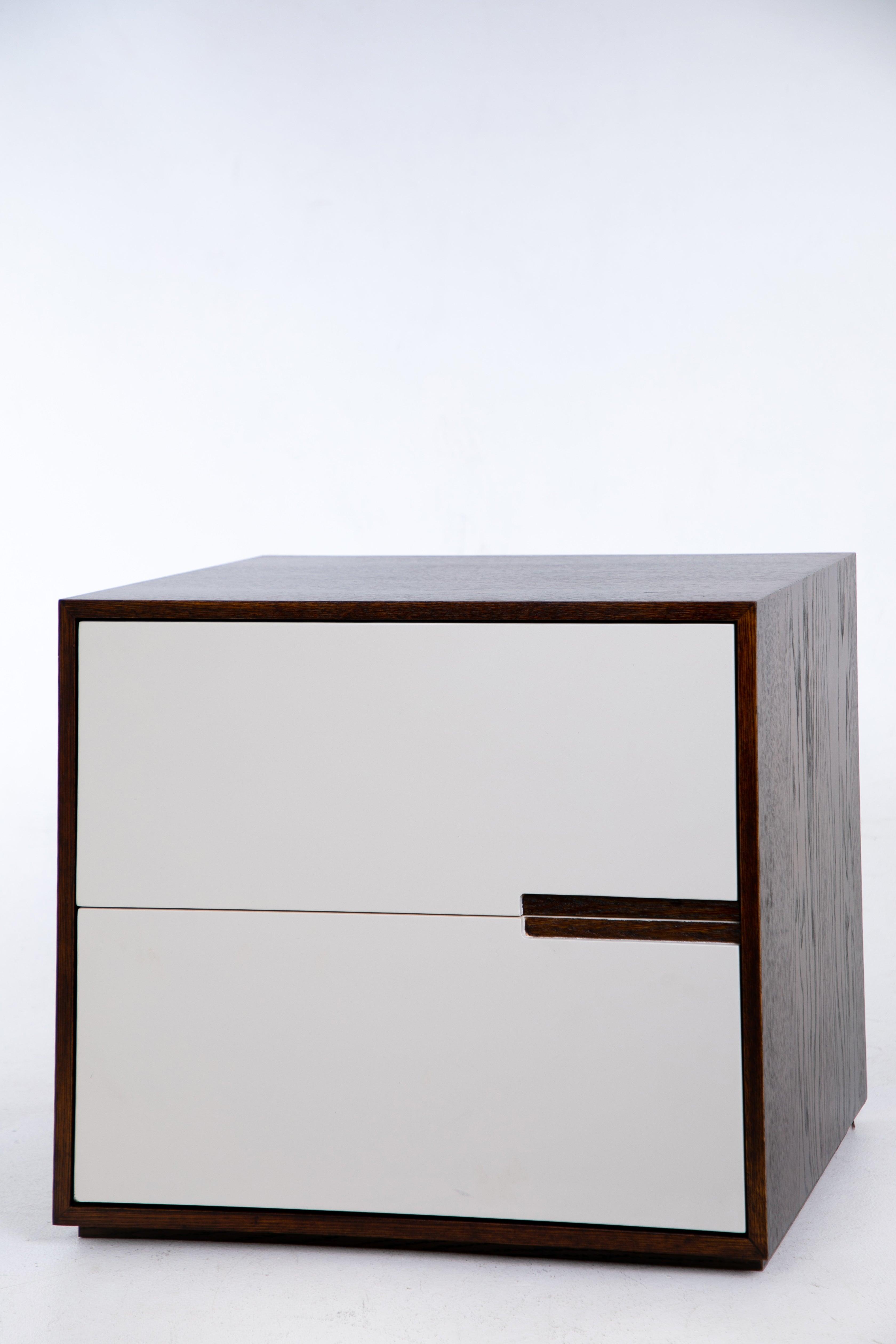 Tully Brown & Cream Nightstand - HomeAfford