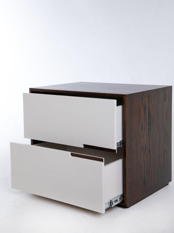 Tully Brown & Cream Nightstand - HomeAfford