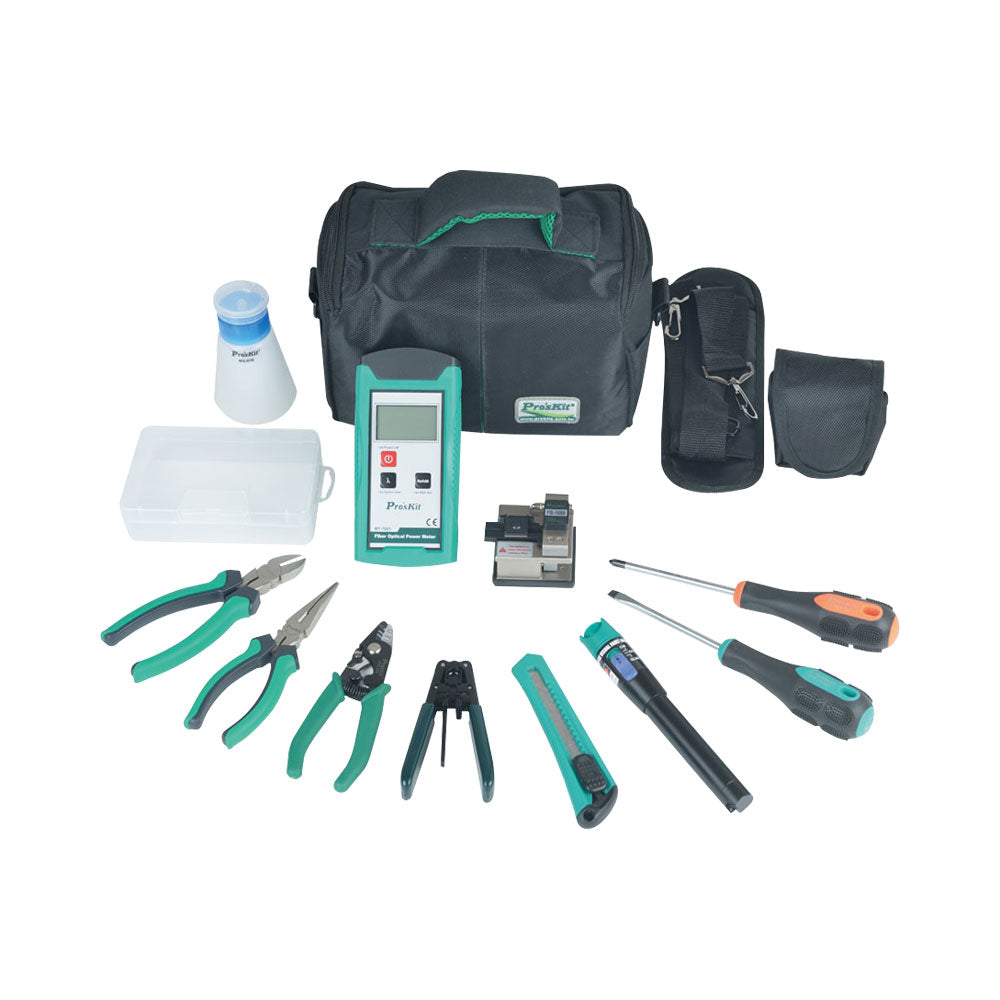 PROSKIT 12-PIECE FTTH FIBRE OPTICAL TOOLKIT