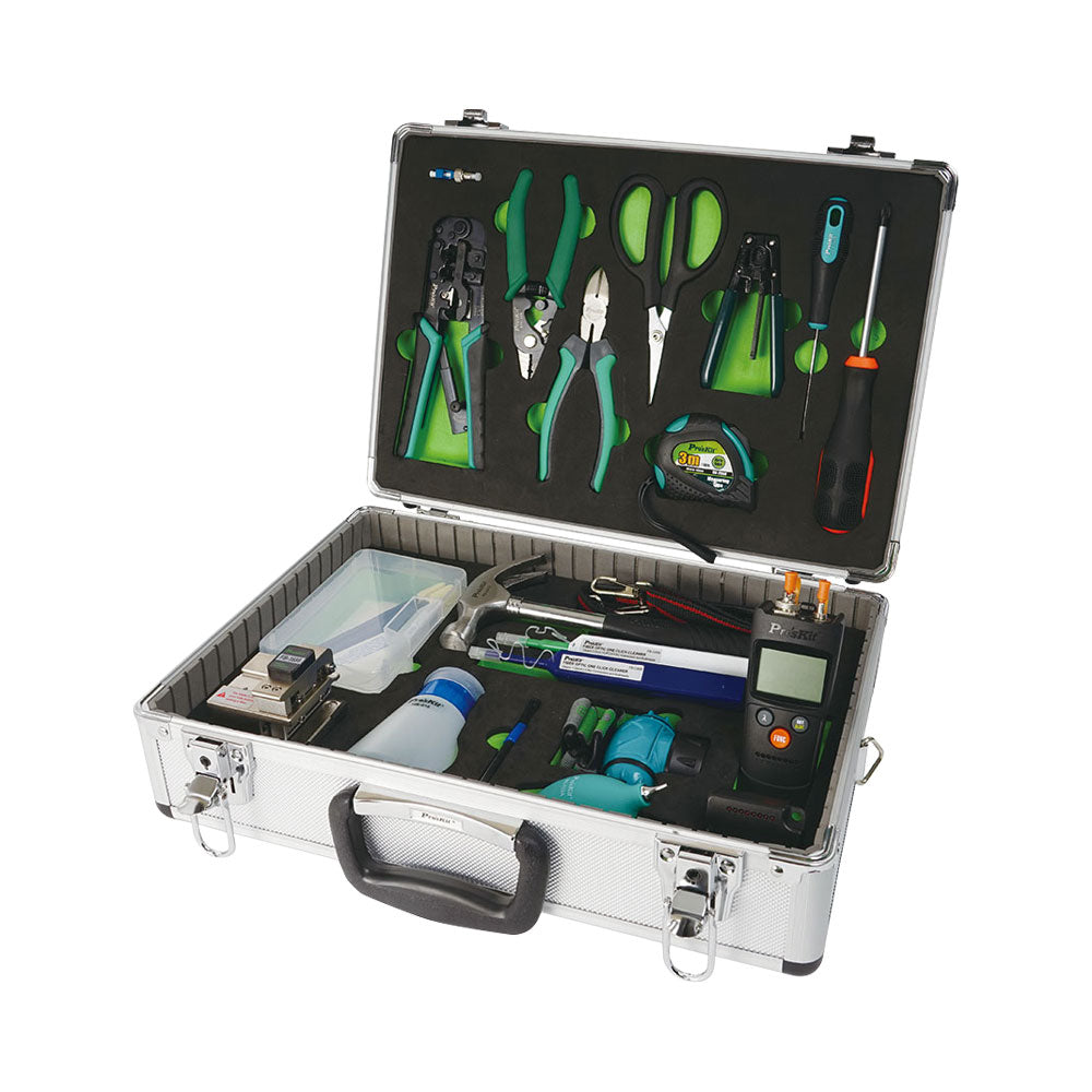 PROSKIT 20-PIECE FTTH FIBRE OPTICAL TOOLKIT