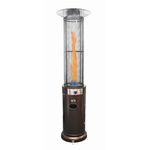 CIRCULAR GLASS TUBE GAS PATIO HEATER - 2.1M - TALL