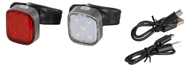 Bicycle light set led w/usb - HomeAfford