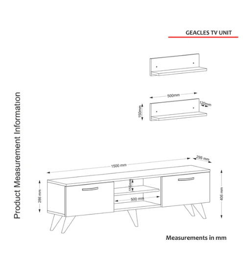 Armoire Geacles Marble Look TV Unit - HomeAfford