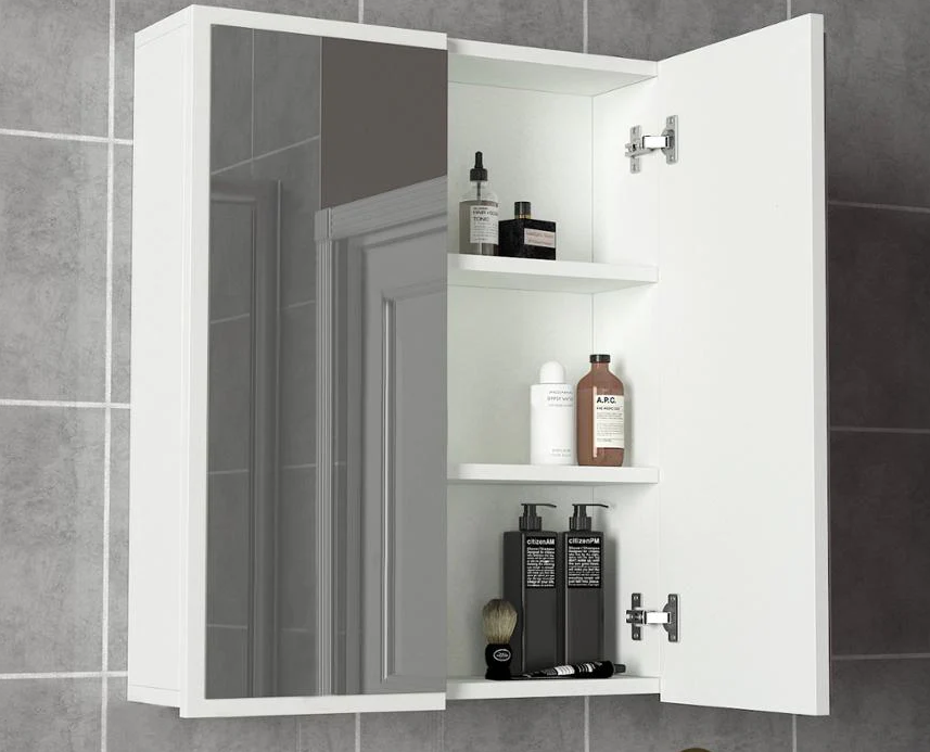 Armoire Kayla Bathroom Mirror Cabinet White - HomeAfford