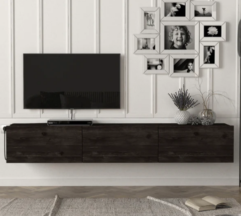 SALE Share: Armoire Damla Floating TV Stand - Dark Brown - HomeAfford