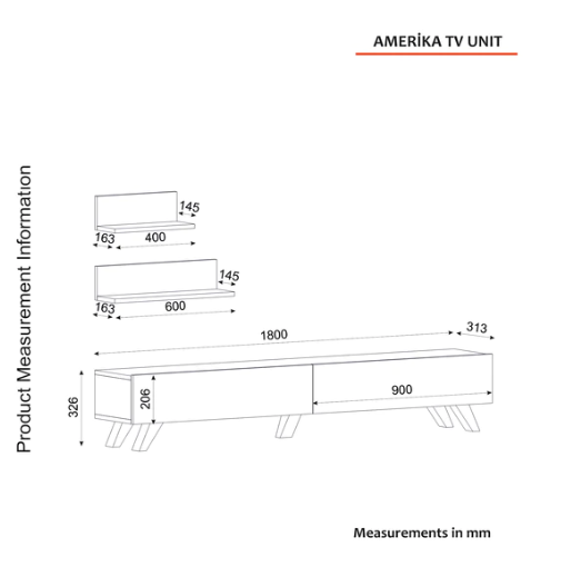 Armoire Amerika TV Unit Sapphire - HomeAfford