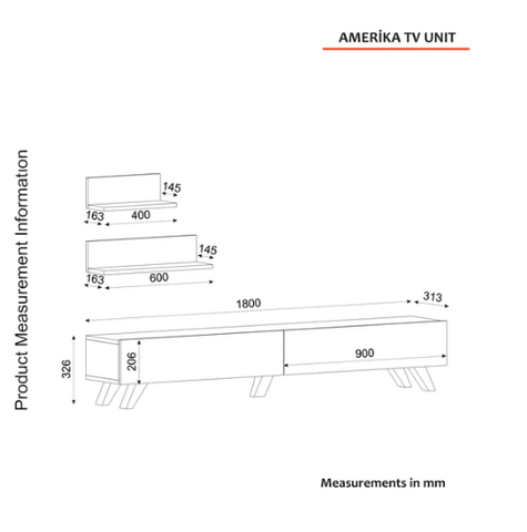 Armoire Amerika TV Unit Sapphire - HomeAfford