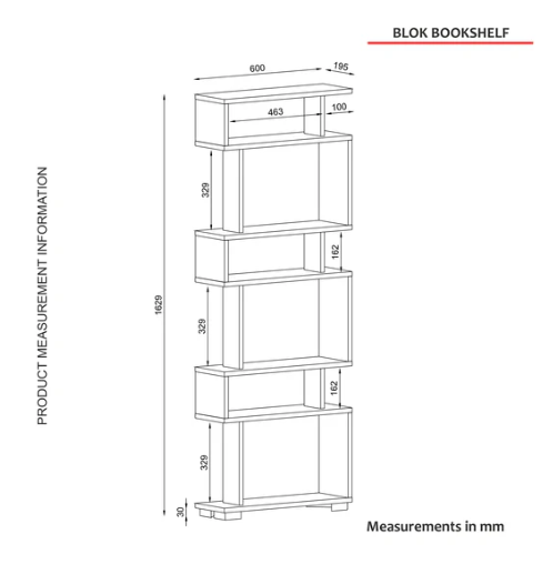 Armoire Blok Bookcase - HomeAfford
