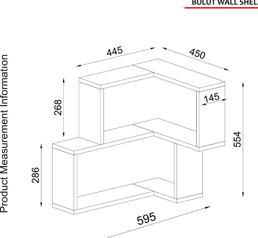 Armoire Bulut Corner Wall Shelf White - HomeAfford