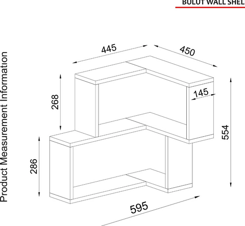 Armoire Bulut Corner Wall Shelf White - HomeAfford