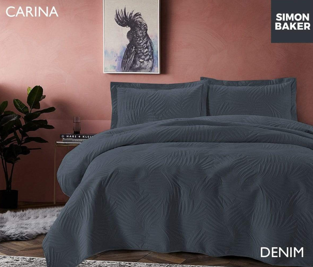 Simon Baker - Rome Luxury Bedspread set-Denim/Qeen - HomeAfford