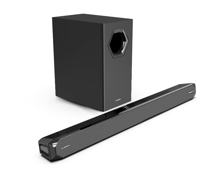 2.1ch Soundbar, Dolby Audio, Bluetooth 5.0, USB, Aux, Optical, HDMI ARC Input - HomeAfford