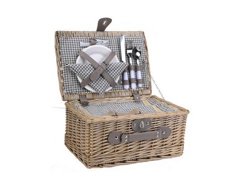 2-Person Wicker Picnic Basket