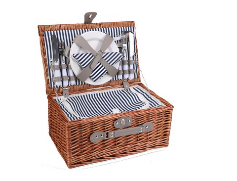 4-Person Wicker Picnic Basket