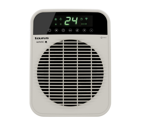 Taurus Heater Floor Fan Cream Wi-Fi Enabled 2Heat Settings 2000W Factor Connect