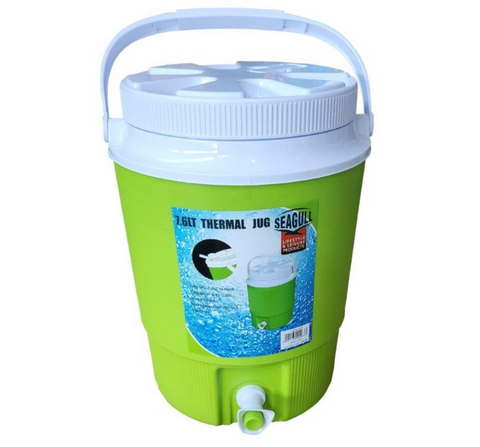 7.6lt Thermal Jug With Spout & Tap - Assorted Colours